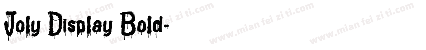 Joly Display Bold字体转换